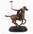 This is a handsome bronze sculpture of a polo player on his horse galloping towards the ball at high speed, dating from...