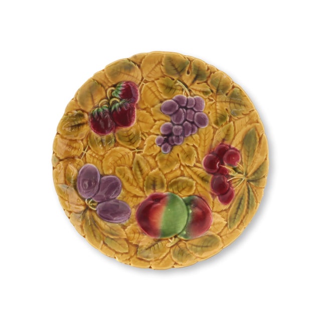 Ceramic Early 20th-C. French Sarreguemines Majolica Fruit Serving Set For Sale - Image 7 of 12