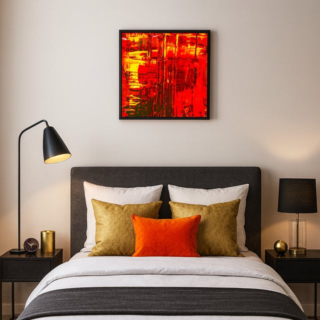 Inferno 2 Abstract Acrylic Painting by Shabs Beigh For Sale - Image 4 of 5