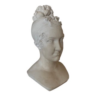 Vintage Sevres Bisque Porcelain Bust of Empress Marie-Louise For Sale
