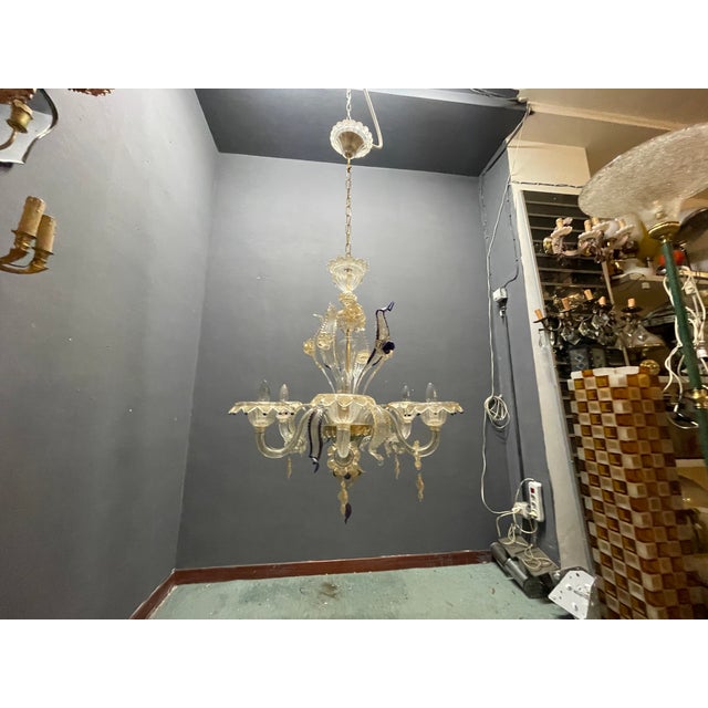 Venetian Murano Glass Chandelier, 1960s For Sale - Image 17 of 18