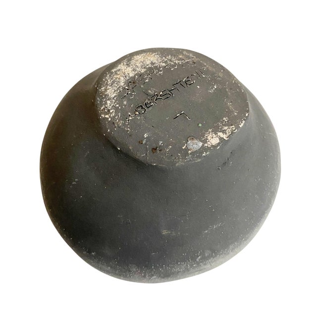 1980s 1980s Signed Wabi Sabi Ceramic Bulb Vase For Sale - Image 5 of 6