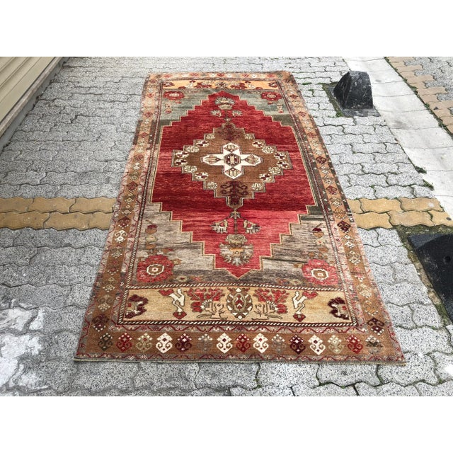 Turkish Handmade Wool Area Rug For Sale - Image 11 of 11
