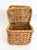 Wood Vintage Wicker Wine Picnic Basket For Sale - Image 7 of 9