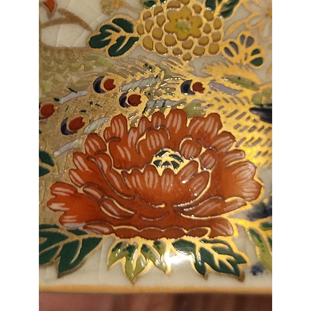Vintage Satsuma Style Round, Porcelain Lidded Box For Sale - Image 14 of 14