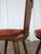 Brown Vintage Tyrolean Dining Chairs with Red Fabric Seats, 1970s, Set of 4 For Sale - Image 8 of 18
