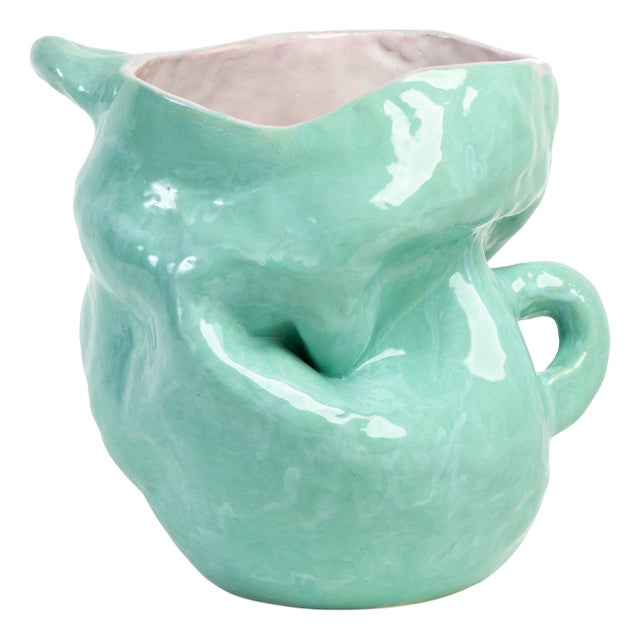 Punch Bowl Flora #1 Aqua by Constanza Almazàn Carrasco For Sale