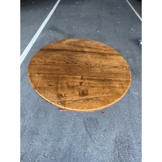 French Antique 47'' Round French Dining Table For Sale - Image 3 of 12