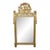 Carvers’ Guild French Provincial Trumeau Mirror in Old Grey With Antique Mirror For Sale