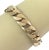 This is a large men’s bracelet, it is crafted from 14k yellow gold with a polished finish featuring Cuban links. It...