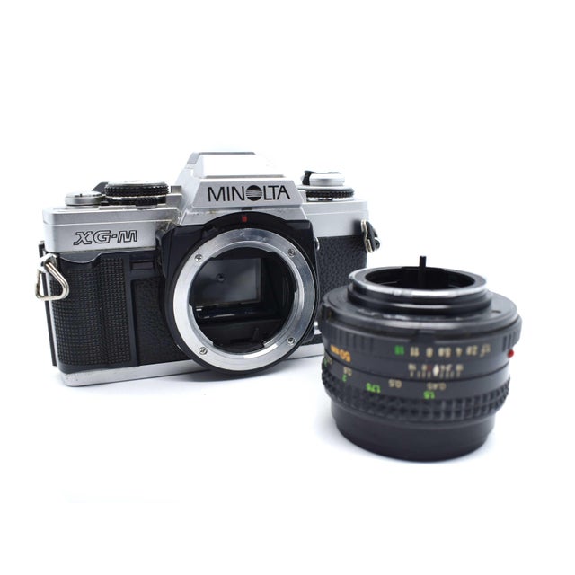 Late 20th Century Minolta Xg-M SLR Camera Analog Decor For Sale - Image 9 of 9