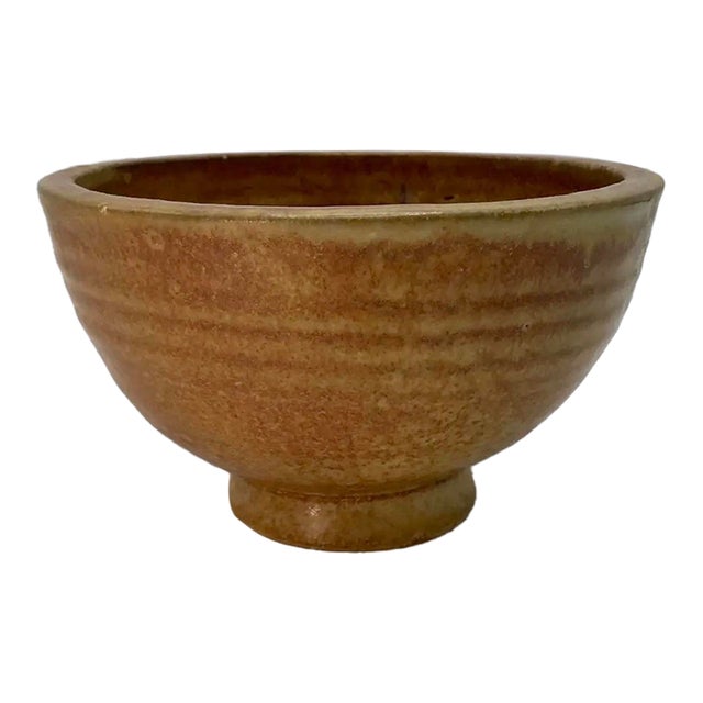 Mid 20th Century Japanese Mingei-Style Footed Stoneware Bowl For Sale