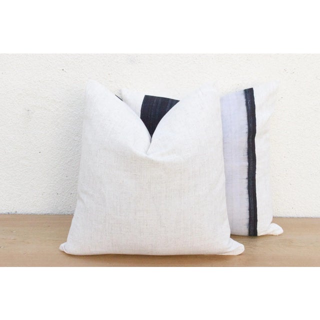 Textile Hmong Mountain Handwoven Pillows, Set of 2 For Sale - Image 7 of 8