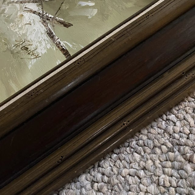 Textile 1970s H. Gailey Barn Landscape Oil Painting, Framed For Sale - Image 7 of 12