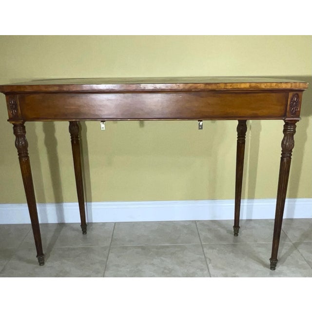 Satinwood Inlaid Demilune Pier Table For Sale - Image 11 of 12