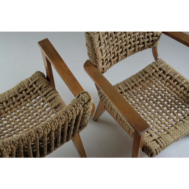 Set of Bridge Armchairs attributed to Audoux Et Minet, France, 1950s For Sale - Image 17 of 17