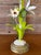 Cream Vintage Italian Tole Floral Table Lamp With Hand-Painted Flowers For Sale - Image 8 of 11