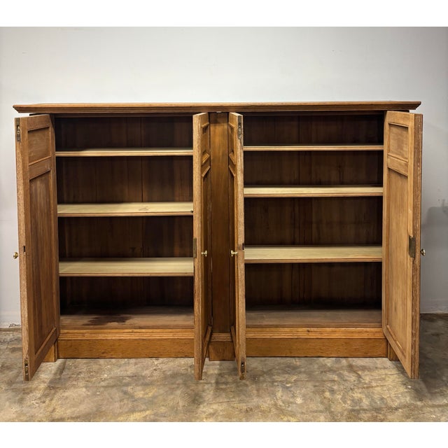 Antique English Four Door Cabinet For Sale In Naples, FL - Image 6 of 12
