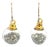 Diamond Locket Earrings 14k Gold &Gold Filled 7 Carat Floating Natural Diamonds, 2 pieces For Sale