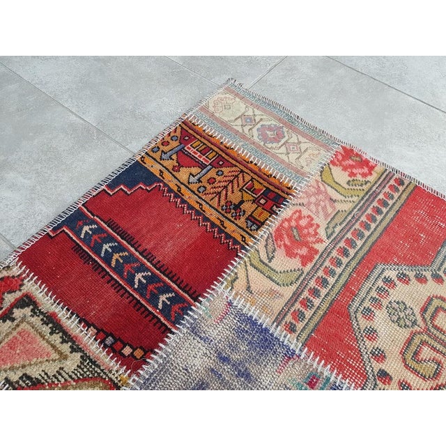 Textile Ethnic Vintage Wool Hallway Runner For Sale - Image 7 of 10