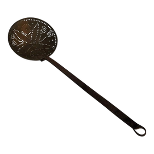 19thc Brass Skimming Ladle or Chest Nut Roaster