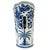 Stunning blue and white Chinoiserie porcelain vase standing 14 inches tall and featuring a classic palm tree motif and...