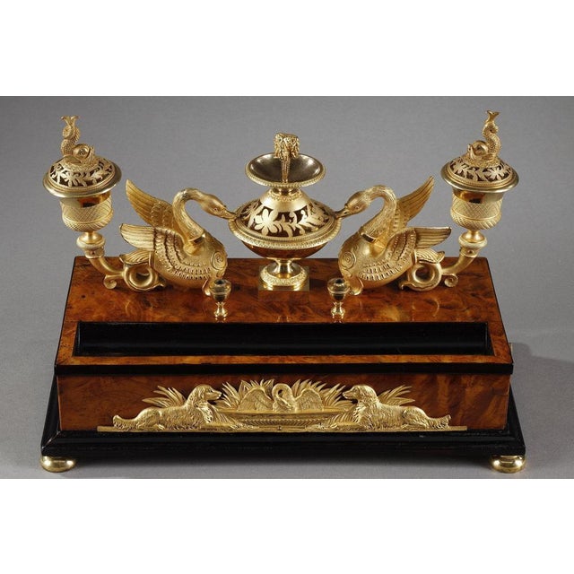 Traditional French Empire Inkwell, 1810 For Sale - Image 3 of 18