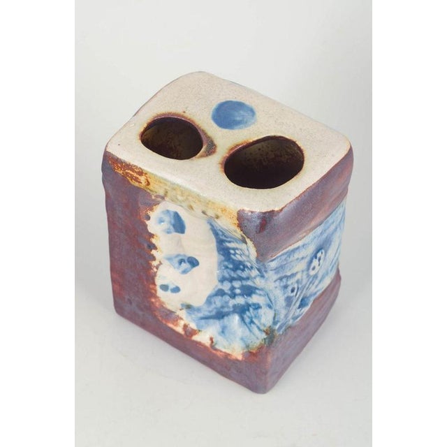 Carl-Harry Stålhane for Designhuset. Modern Vase, 1970s Hand-made sculptural stoneware vase with a strong form and...
