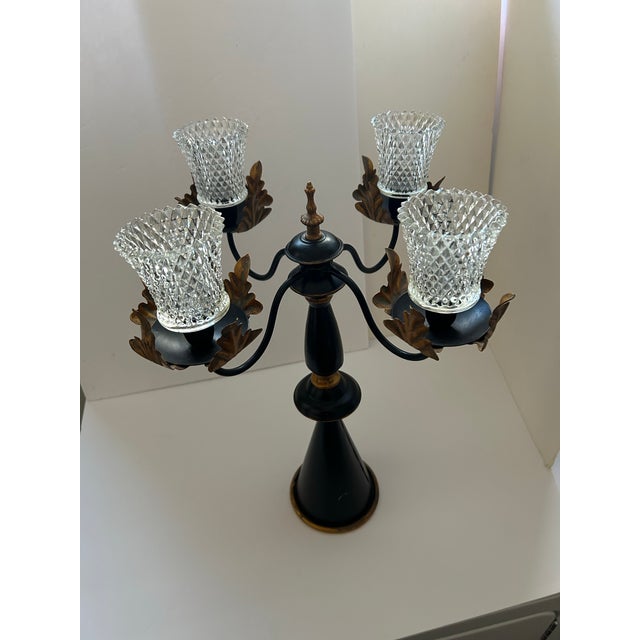 1970s Clear Diamond Point Peg Votive Candle Holders-Set of 8 For Sale - Image 12 of 12