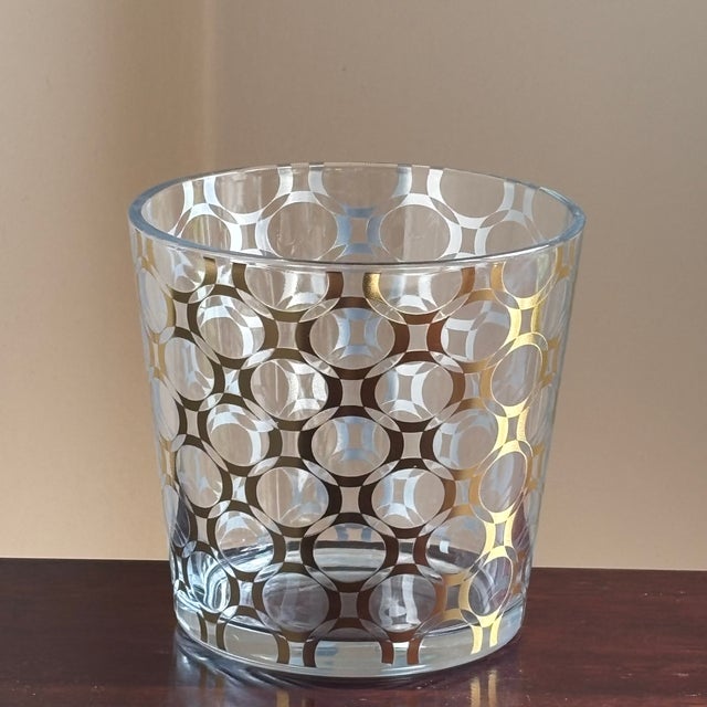 Mid-Century Modern Vintage Mid-Century Modern-Style Glass Ice Bucket For Sale - Image 3 of 17