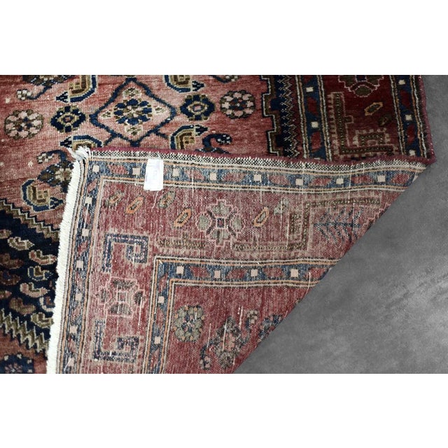 Hand-Woven Oriental Hamadan Kamse Rug, 1960s For Sale - Image 12 of 18