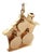 Mid 20th Century Dangling 14k Yellow Gold House Charm Pendant For Sale