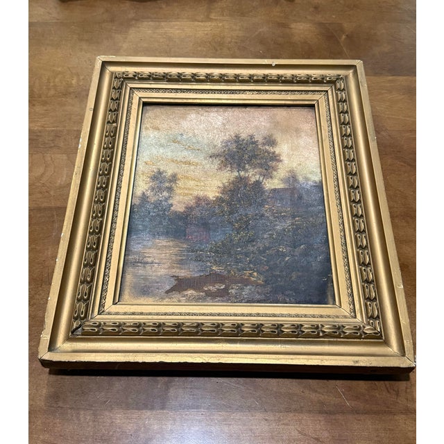 Antique Tonalist Landscape Oil Painting, Circa 1900 Framed For Sale In Phoenix - Image 6 of 12