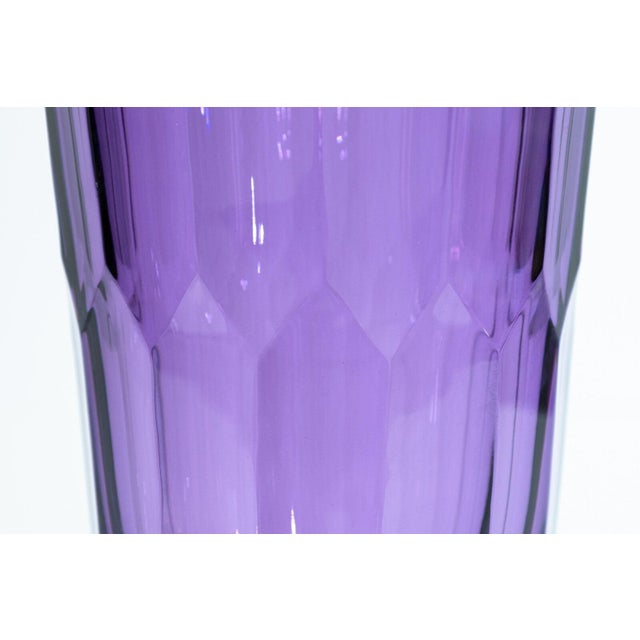 Waterford Jeff Leatham for Waterford Icon Purple Amethyst Lead Crystal Decorative 12" Vase For Sale - Image 4 of 5