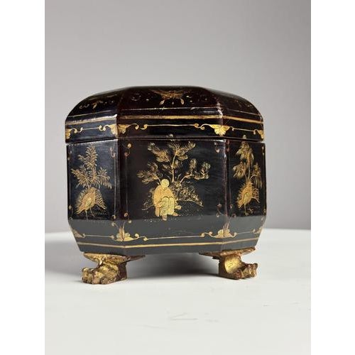Chinese Export Style Tea Caddy For Sale - Image 10 of 16