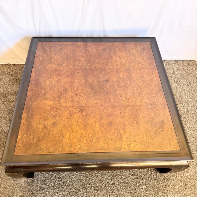 Asian Vintage Ming Style Burl Wood Coffee Table For Sale - Image 3 of 7