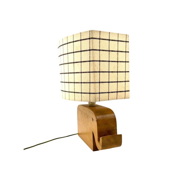 Mid-Century Modern Wood Elephant Table Lamp, 1960s For Sale - Image 12 of 13