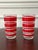 Hazel-Atlas Mid 20th Century Red and White Striped Drinking Glasses — Set of Four For Sale - Image 4 of 12
