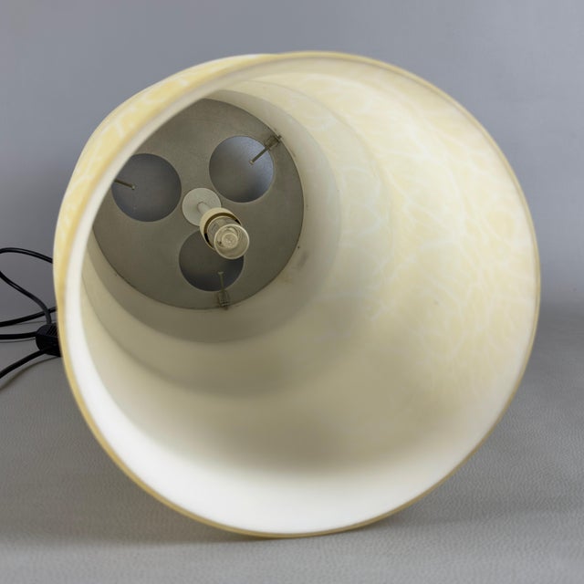 Large Modernist Opal Murano Glass Table Lamp For Sale - Image 6 of 13