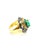 Bochic "Orient" Natural Emerald & Natural Diamond Ring Set In 18K Gold &Silver For Sale In New York - Image 6 of 18