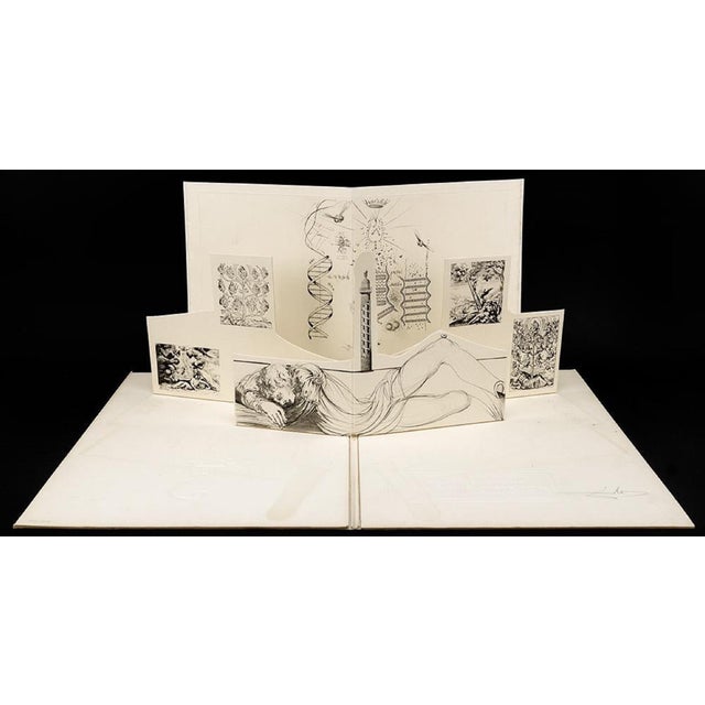 Salvador Dalí­, Rare Salvador Dali Surrealist 3D Pop Up Etching Engraving Paper Sculpture 1973, 1973 For Sale