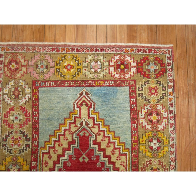 1940s Colorful Turkish Prayer Niche Rug For Sale - Image 9 of 18