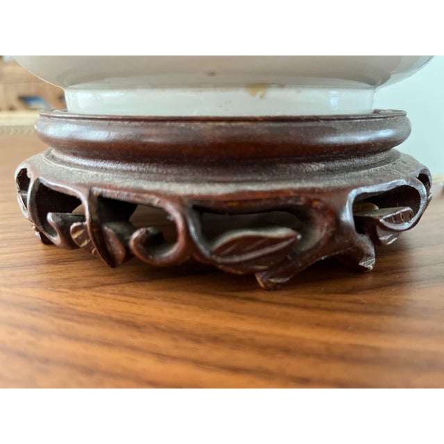 Mid 20th Century Blanc De Chine Reticulated Table Lamp For Sale In Houston - Image 6 of 10