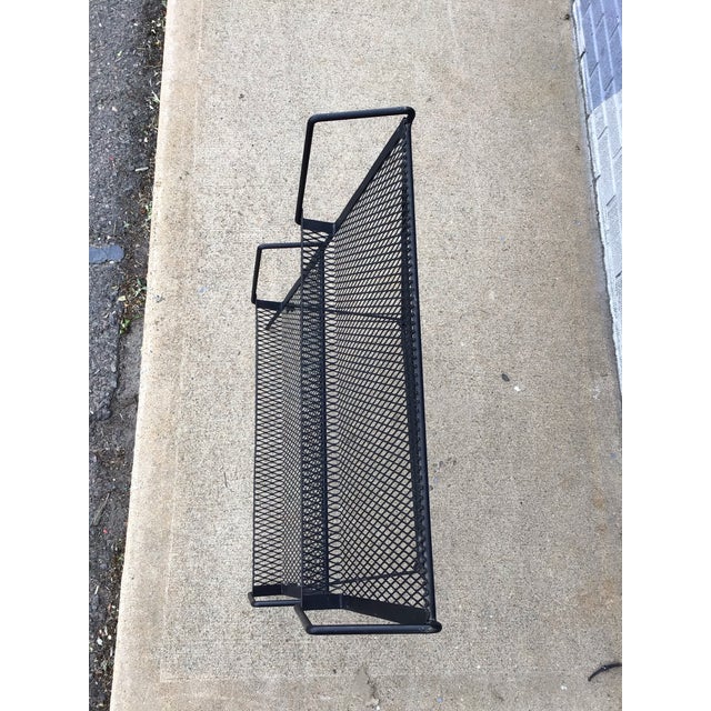 Vintage Black Metal Media Rack, Mid-Century Modern, 1950s Usa For Sale - Image 12 of 12