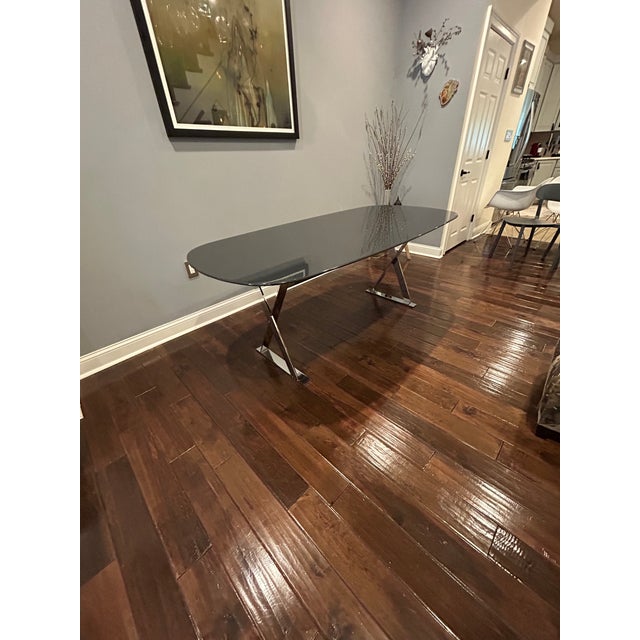 Chrome Maxalto Pathos Elliptic Dining Table by Antonio Citterio For Sale - Image 8 of 13