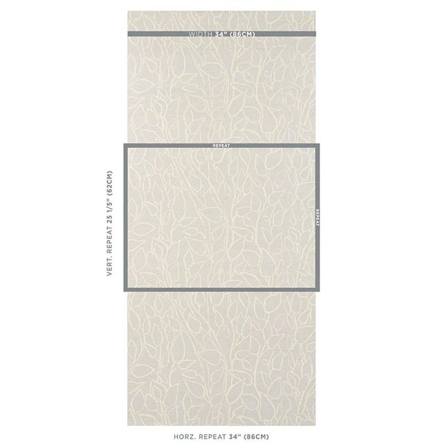 A loose and leafy climbing botanical wallcovering, Solandra Vine in grey is printed on sisal for tactile, textural appeal....