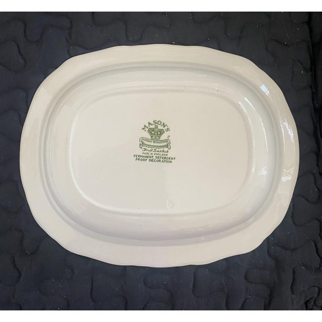Mid 20th Century Mason's Transferware Green Serving Set of 4 For Sale - Image 10 of 14