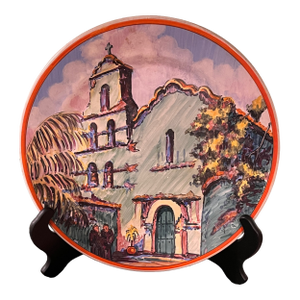 1930s Catalina Island Pottery San Diego De Alcala Mission Charger 13" Fm Graham