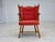 Scandinavian Armchair in Red Wool and Beech, 1960s For Sale - Image 3 of 18