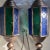1940s Vintage Stained Glass and Brass Church Pendant Light Fixtures a Pair For Sale - Image 11 of 12